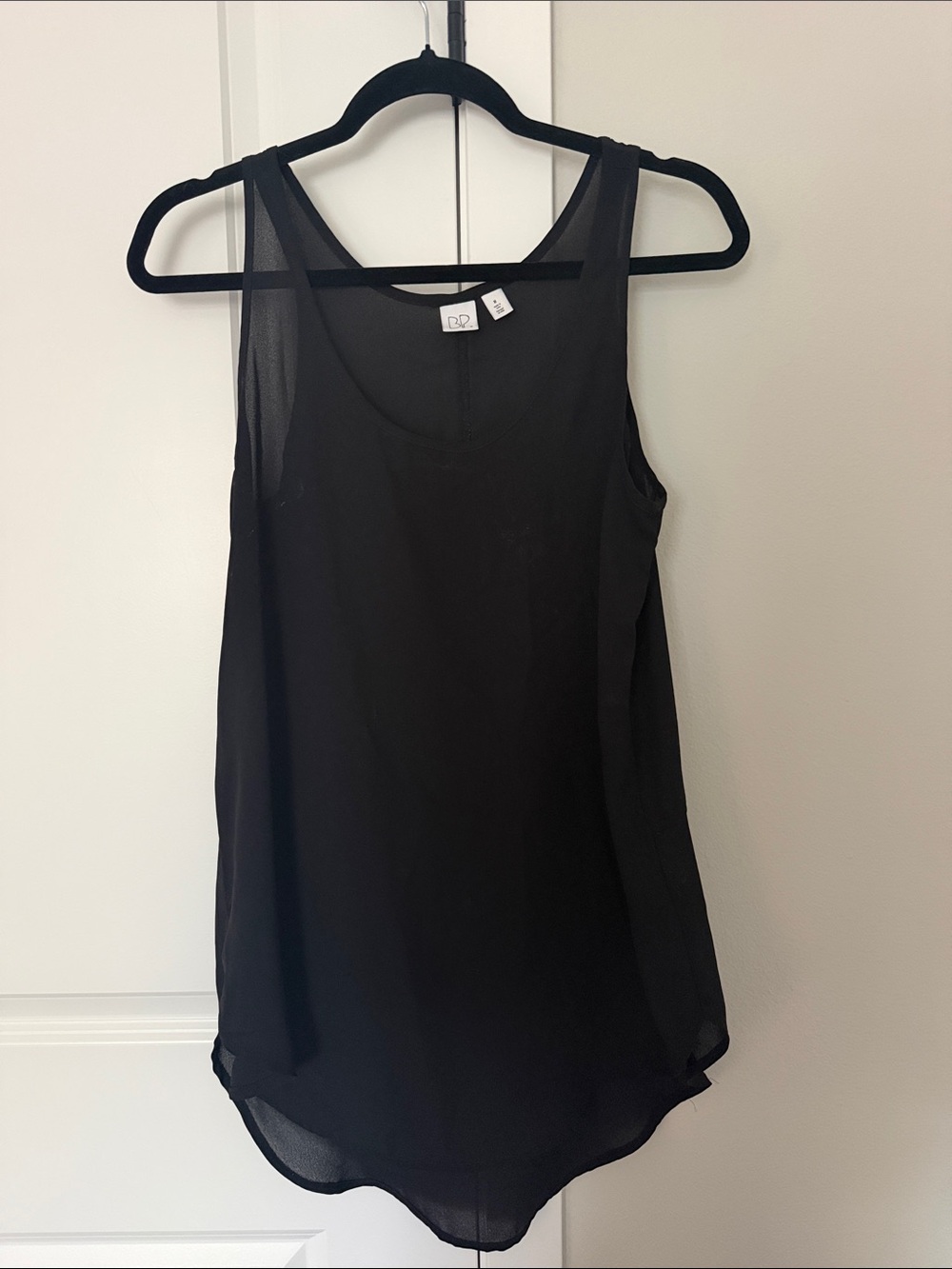 bp Black Sheer Layered Tank Camisole